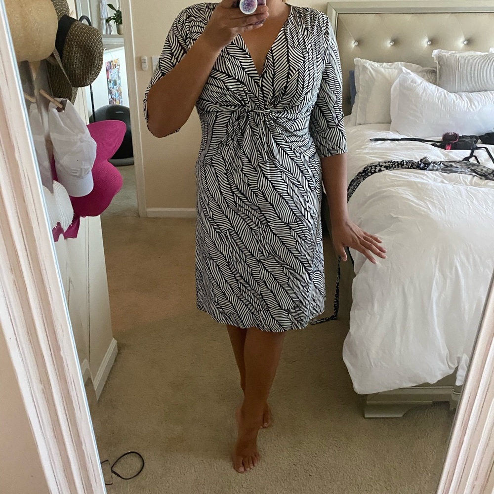 Tribal print 3/4 sleeve  dress